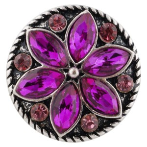 20MM design snap Antique silver plated with rose-red Rhinestone KC7480 interchangeable snaps jewelry