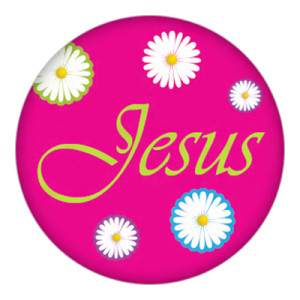 20MM Jesus Painted rose-red enamel metal C5389 print snaps jewelry