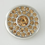 20MM Round snap Silver Plated with yellow  rhinestone KB5100 snaps jewelry