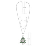Pendant of Christmas Necklace with 50CM chain fit 18mm snap chunks