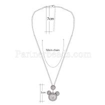 Pendant of necklace with 45CM chain fit 18mm snap chunks