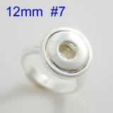 #7 Fit 12mm Snaps silver plate Rings fit snaps chunks