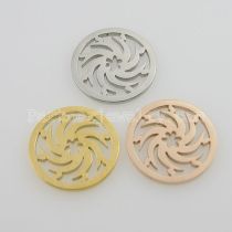 25MM stainless steel coin charms fit  jewelry size wheels