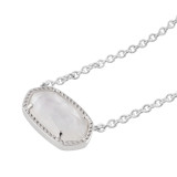 Kendra Scott style Elisa Pendant Necklace White shell with silver plating chain  0.8* 1.5cm pendant Elisa size