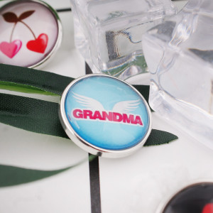 20MM snap glass Grandma C1075 interchangeable snaps jewelry
