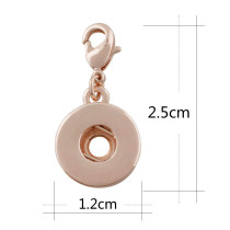 Lobster clasp snap Rose Gold Pendant fit 12MM snaps style jewelry KS0343-S