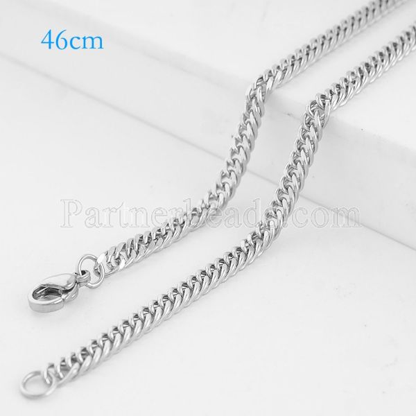46CM Stainless steel fashion chain fit all jewelry silver plated FC9027