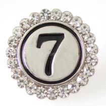 20MM NO.7 snap Silver Plated with  rhinestone KB7150 snaps jewelry