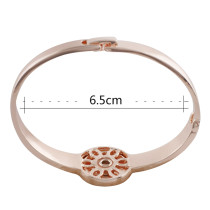 1 buttons snaps rose gold bangle with rhinestone fit 18&20MM snaps chunks