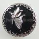 20MM Butterfly snap Antique Silver Plated with black Enamel KB6250 snaps jewelry