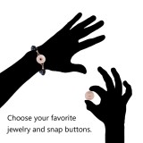 1 button black Turquoise bracelets rose gold Fit 20mm snaps chunks KC0780