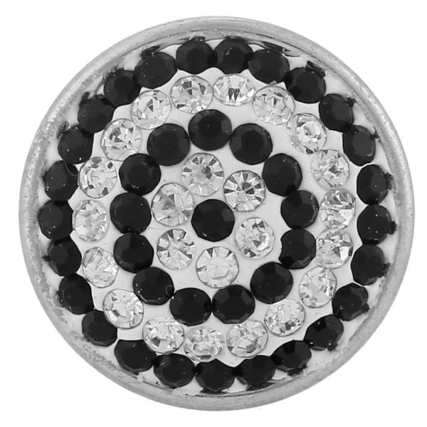 18mm black Sugar snaps Alloy with rhinestones KB2404-AD snaps jewelry