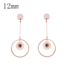 snap rose gold earring fit 12MM snaps style jewelry KS1229-S