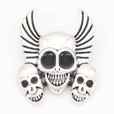 20MM skull snap sliver Plated KC6698 snaps jewelry