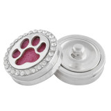 22mm white alloy Dog claws Aromatherapy/Essential Oil Diffuser Perfume Locket snap with 1pc 15mm discs as gift