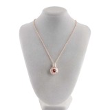 Pendant of rhinestone Rose Gold  Necklace with 45CM chain KC1034 snaps jewelry