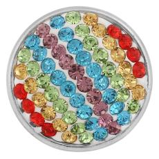 18mm snaps sugar snaps alloy with multicolor rhinestone KB2402-AO snaps jewelry