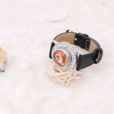 20MM design snap silver Plated with Orange rhinestone KC6964 snaps jewelry