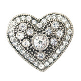 20MM Love snaps KB8741 with white rhinestone interchangeable jewelry
