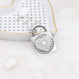 snap sliver Pendant with rhinestone fit 20MM snaps style jewelry KC0415