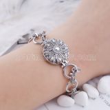20MM design snap silver Antique plated with white rhinestone KC5410 snaps jewelry