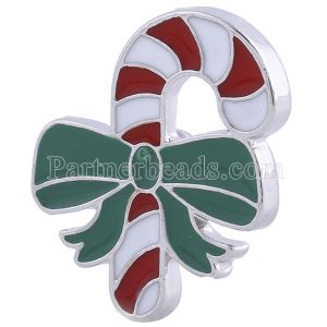 20MM christmas candy snap Silver Plated with Enamel KC6162 snaps jewelry