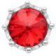 20MM crown snap Silver Plated with red rhinestone KC6812 snaps jewelry