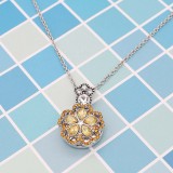 20MM design snap Silver Plated with yellow rhinestone KC7932 snaps jewelry