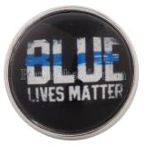 20MM Blue Lives Matter snap design glass KC2150 interchangable snaps jewelry