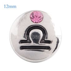 12MM snap Oct. birthstone pink KS5128-S interchangable snaps jewelry