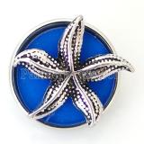 20MM Star snap Antique Silver Plated with Enamel KB6469 snaps jewelry