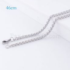 46CM Stainless steel fashion chain fit all jewelry silver plated FC9023