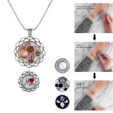 2 buttons Pendant of necklace without chain snaps style fit 12&20mm chunks jewelry