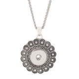 Pendant of necklace with 45CM chain fit 18mm snap chunks