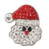 Christmas snaps button 20mm with rhineston