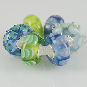 partner S925 murano lampwork glass beads