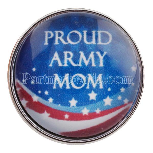 20MM snap proud army mom glass C0192 Army military