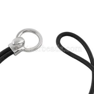 22CM 1 buttons Black leather KC0733 new type bracelets fit 20mm snaps chunks