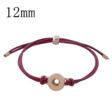 1 button snap rose gold leather adjustable bracelets rose gold fit 12mm snaps KS1183-S