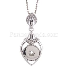 Pendant of necklace with 45CM chain fit 18mm snap chunks