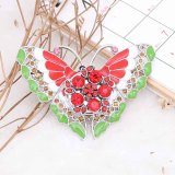 20MM design snap Silver Plated with red rhinestone KC6781 snaps jewelry