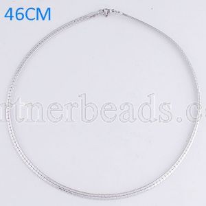 46CM Stainless steel fashion chain fit all jewelry silver plated FC9020