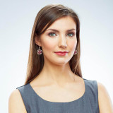 snap rose gold Earring fit 12MM snaps style jewelry KS1166-S   earrings for women
