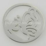 33MM stainless steel coin charms fit  jewelry size butterfly