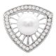 20MM pearl snap silver Plated with white Rhinestones KC7791 snaps jewerly