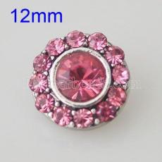 12MM Round snap Silver Plated with rhinestones KB1521-S snaps jewelry