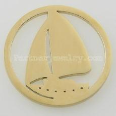 33MM stainless steel coin charms fit  jewelry size sailing