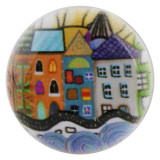 20MM town house Painted enamel metal snaps C5092 print snaps jewelry