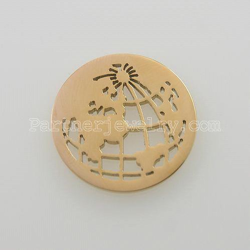 25MM stainless steel coin charms fi  jewelry size earth