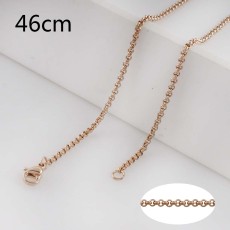 46CM rose gold Stainless steel fashion chain fit all jewelry